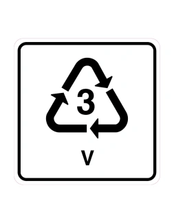 Polyvinyl Chloride (PVC) code 3 sticker