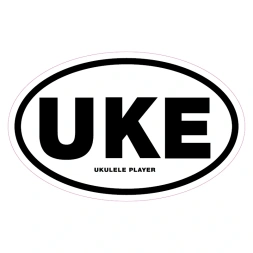 UKE - Ukulele player sticker