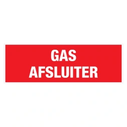 Gas-afsluiter sticker