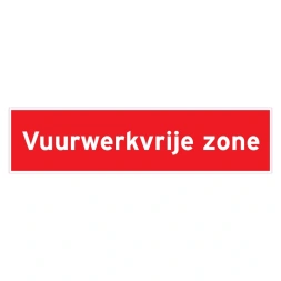 Vuurwerkvrije zone sticker