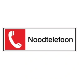 Noodtelefoon sticker