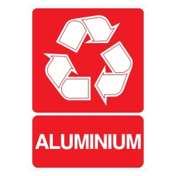 Aluminium recycling sticker