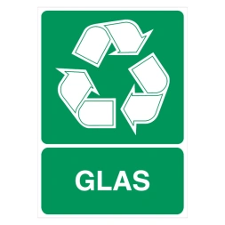 Glas recycling sticker