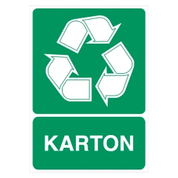 Karton recycling sticker