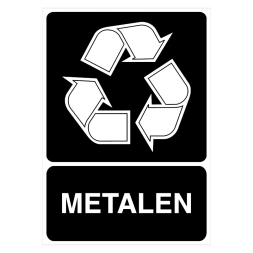 Metalen recycling sticker