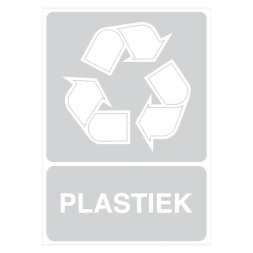 Plastiek recycling sticker