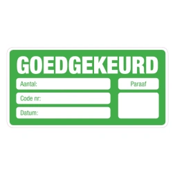 Goedgekeurd sticker