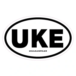 UKE - Ukulelespeler sticker