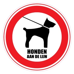 Honden aan de lijn sticker