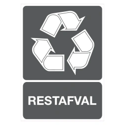 Restafval recycling sticker