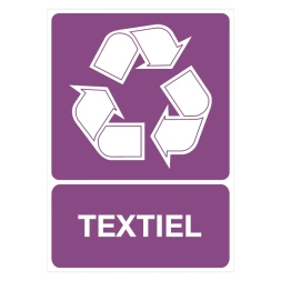 Textiel recycling sticker