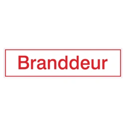 Branddeur sticker