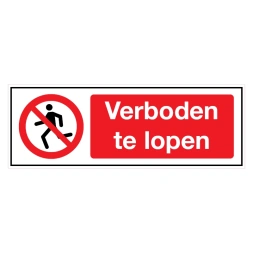 Verboden te lopen sticker - DS1001547