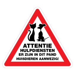 Huisdieren aanwezig sticker - DS1001550