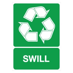 Swill recycling sticker