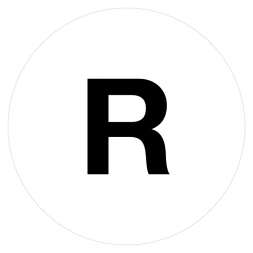 Magazijnsticker R (wit)