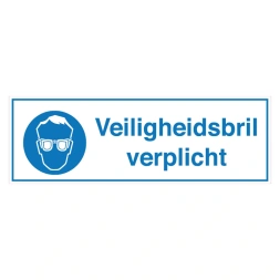 Veiligheidsbril verplicht sticker