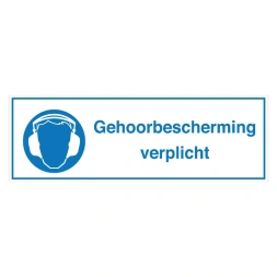 Gehoorbescherming verplicht sticker - DS1000124