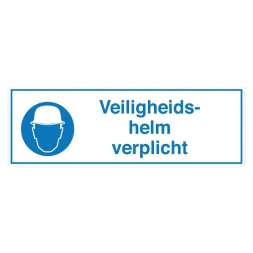 Veiligheidshelm verplicht sticker - DS1000125