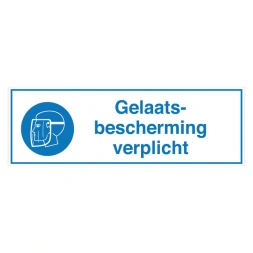 Gelaatsbescherming verplicht sticker