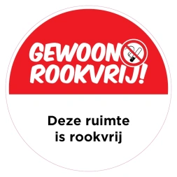 Deze ruimte is rookvrij sticker