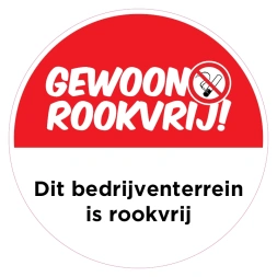 Dit bedrijventerrein is rookvrij sticker