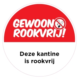 Deze kantine is rookvrij sticker