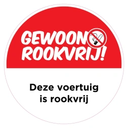 Dit voertuig is rookvrij sticker