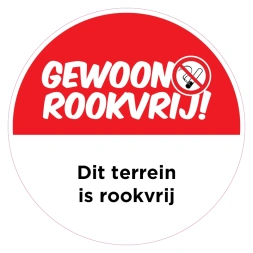 Dit terrein is rookvrij sticker