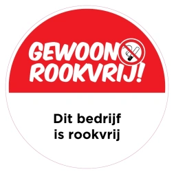 Dit bedrijf is rookvrij sticker