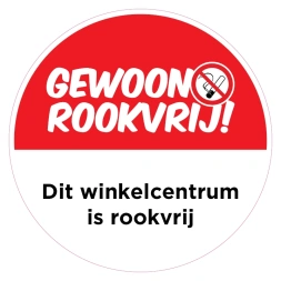 Dit winkelcentrum is rookvrij sticker