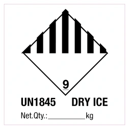 UN1845 Dry ice sticker (ADR 9) sticker