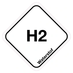 H2 (waterstof) sticker - DS1001742