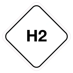 H2 (waterstof) sticker - DS1001743