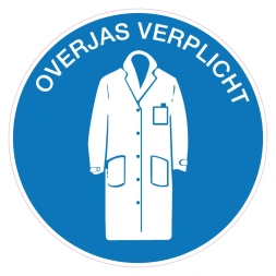 Overjas verplicht sticker