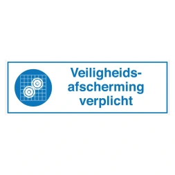 Afscherming verplicht gebruiken sticker - DS1000149