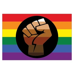 Queer people of colour pride vlag sticker