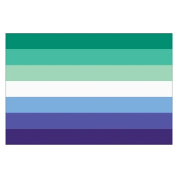 Trans-Inclusive Gay Mens Pride vlag sticker