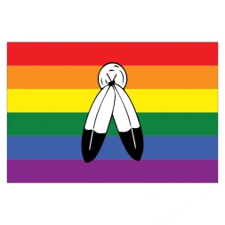 Two-Spirit pride vlag sticker