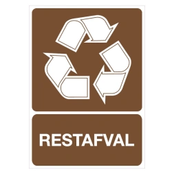 Restafval recycling sticker - DS1002357