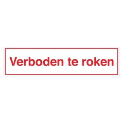 Verboden te roken sticker