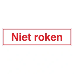 Niet roken sticker