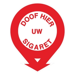 Doof hier uw sigaret sticker