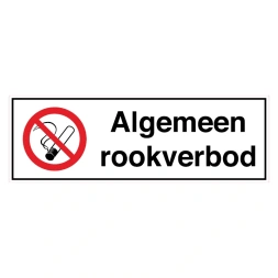 Algemeen rookverbod sticker