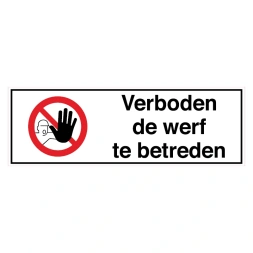 Verboden de werf te betreden sticker