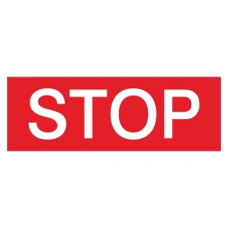 Stop sticker