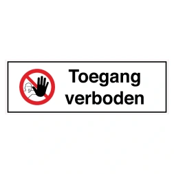 Toegang verboden sticker