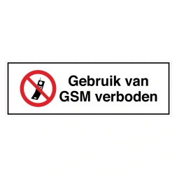 Gebruik van GSM verboden sticker