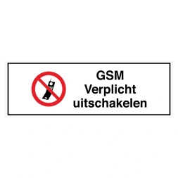 GSM verplicht uitschakelen sticker