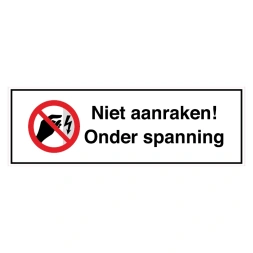 Niet aanraken! Onder spanning sticker